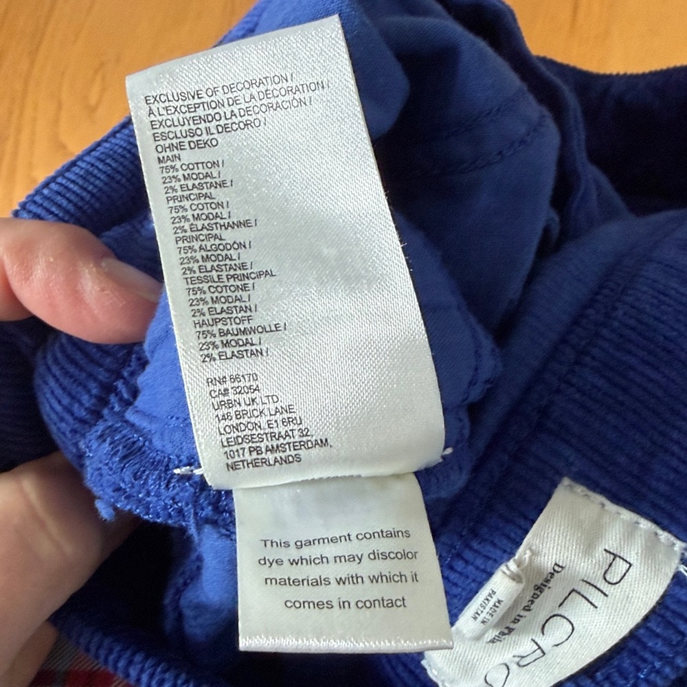 Pilcro Anthropologie royal blue corduroy pants size 26 - Picture 12 of 13